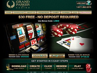 Grand Parker Casino No Deposit Bonus Codes 2013